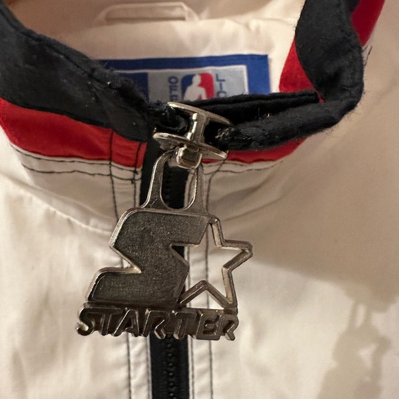vintage 90s Chicago Bulls Starter half-zip pullover windbreaker jacket. - Picture 3 of 11